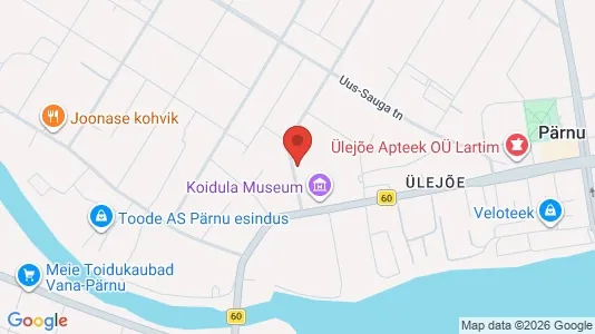 Apartments for rent i Pärnu - kort over placeringen