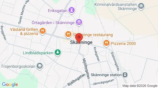 Apartments for rent i Mjölby - kort over placeringen