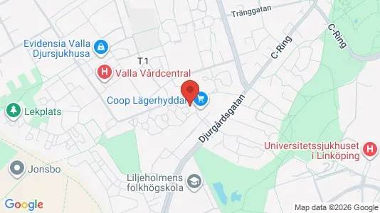 Apartments for rent i Linköping - kort over placeringen
