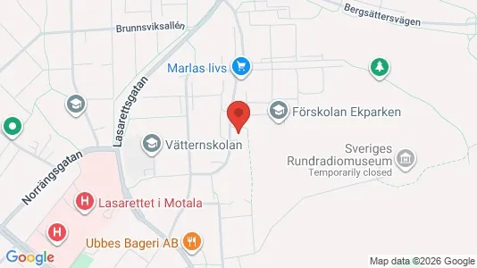 Apartments for rent i Motala - kort over placeringen