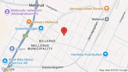 Apartments for rent i Mellerud - kort over placeringen