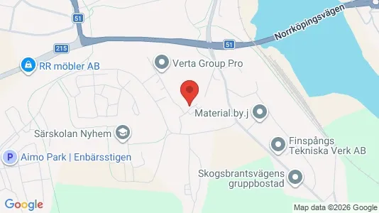 Apartments for rent i Finspång - kort over placeringen