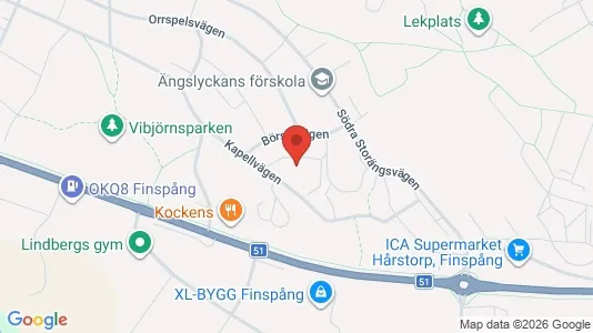Apartments for rent i Finspång - kort over placeringen