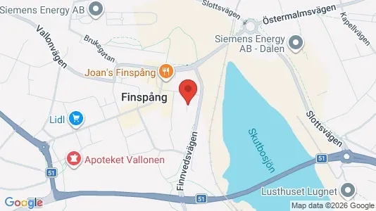Apartments for rent i Finspång - kort over placeringen