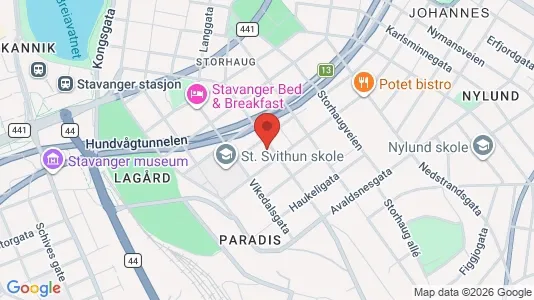 Rooms for rent i Stavanger - kort over placeringen