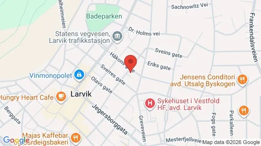 Apartments for rent i Larvik - kort over placeringen