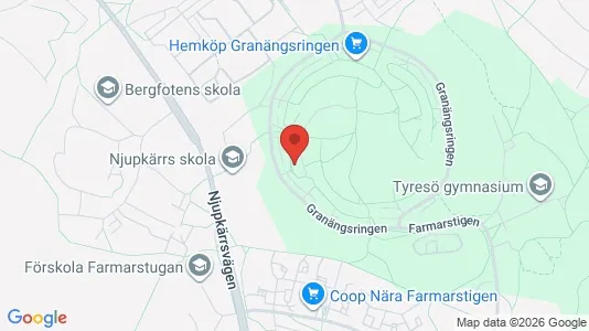 Apartments for rent i Tyresö - kort over placeringen