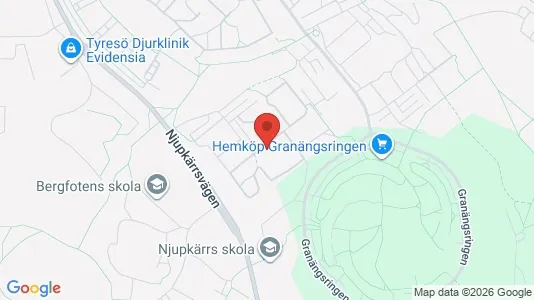 Apartments for rent i Tyresö - kort over placeringen