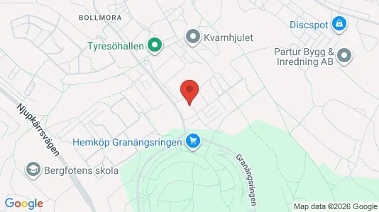 Apartments for rent i Tyresö - kort over placeringen