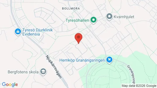 Apartments for rent i Tyresö - kort over placeringen