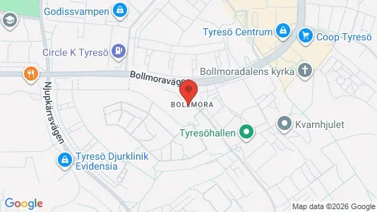 Apartments for rent i Tyresö - kort over placeringen