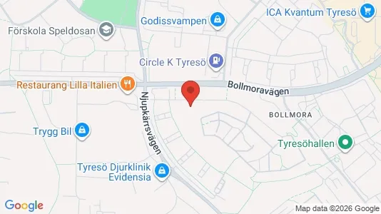 Apartments for rent i Tyresö - kort over placeringen