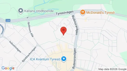 Apartments for rent i Tyresö - kort over placeringen