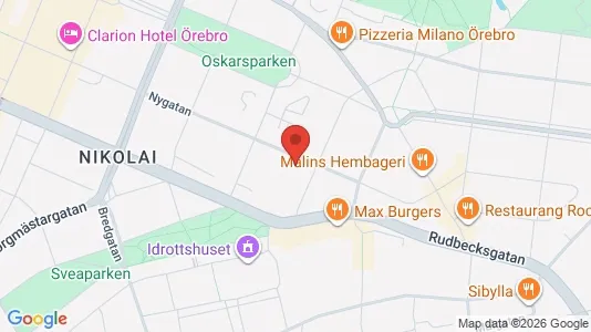 Apartments for rent i Örebro - kort over placeringen