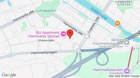 Apartments for rent i Hammarbyhamnen - kort over placeringen