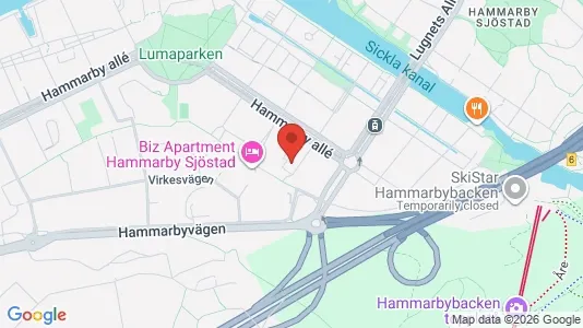 Apartments for rent i Hammarbyhamnen - kort over placeringen