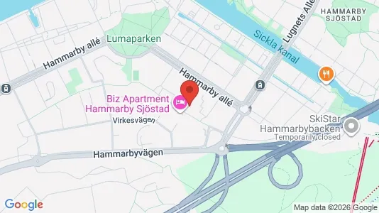 Apartments for rent i Hammarbyhamnen - kort over placeringen