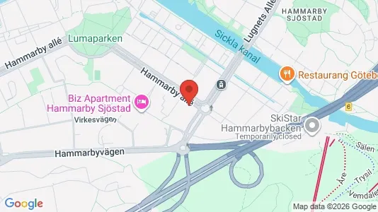 Apartments for rent i Hammarbyhamnen - kort over placeringen