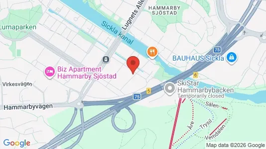 Apartments for rent i Hammarbyhamnen - kort over placeringen