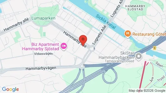 Apartments for rent i Hammarbyhamnen - kort over placeringen