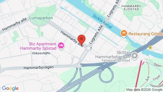 Apartments for rent i Hammarbyhamnen - kort over placeringen