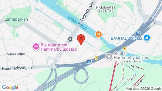Apartments for rent i Hammarbyhamnen - kort over placeringen