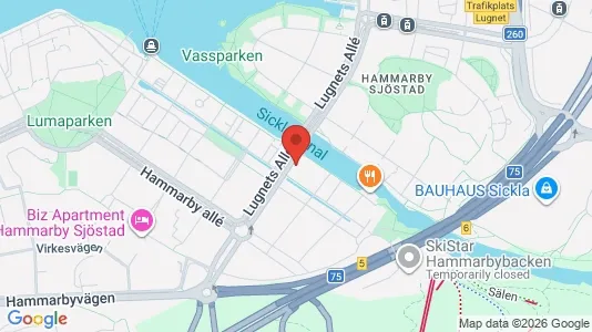 Apartments for rent i Hammarbyhamnen - kort over placeringen