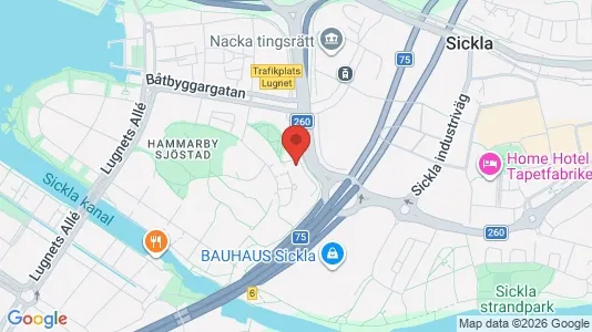 Apartments for rent i Hammarbyhamnen - kort over placeringen