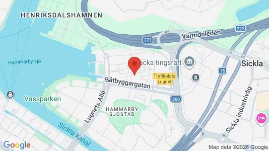 Apartments for rent i Hammarbyhamnen - kort over placeringen