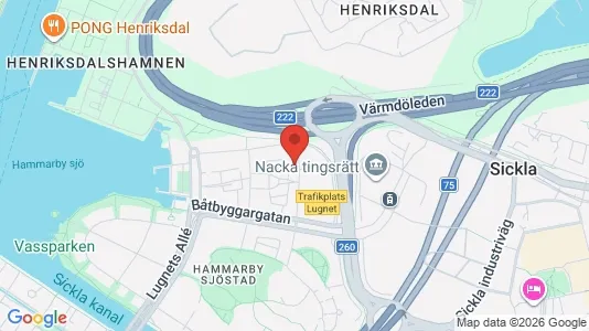 Apartments for rent i Hammarbyhamnen - kort over placeringen