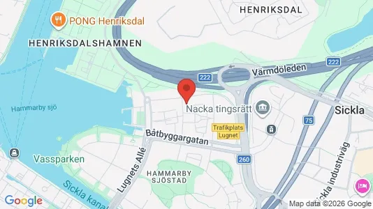 Apartments for rent i Hammarbyhamnen - kort over placeringen