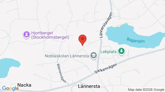 Apartments for rent i Nacka - kort over placeringen