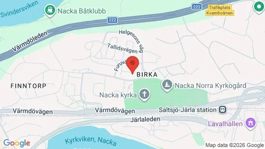 Apartments for rent i Nacka - kort over placeringen