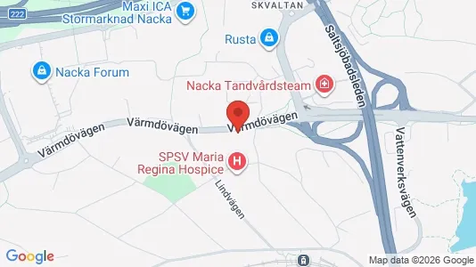 Apartments for rent i Nacka - kort over placeringen