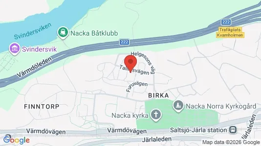 Apartments for rent i Nacka - kort over placeringen