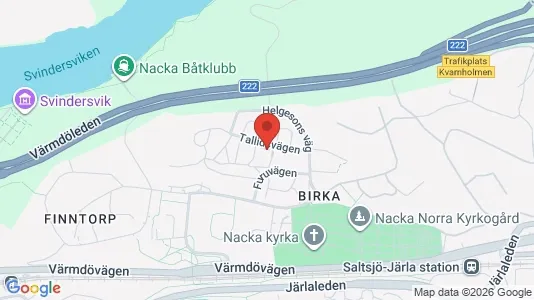 Apartments for rent i Nacka - kort over placeringen