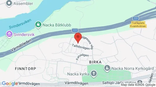 Apartments for rent i Nacka - kort over placeringen