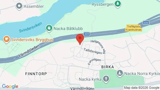 Apartments for rent i Nacka - kort over placeringen