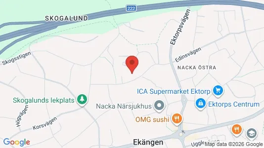 Apartments for rent i Nacka - kort over placeringen