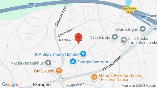 Apartments for rent i Nacka - kort over placeringen