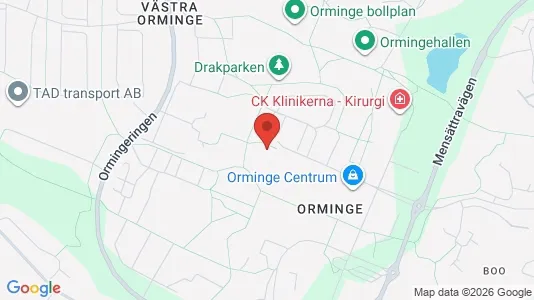 Apartments for rent i Nacka - kort over placeringen