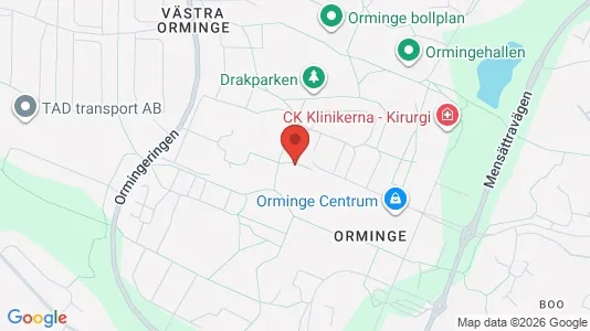Apartments for rent i Nacka - kort over placeringen