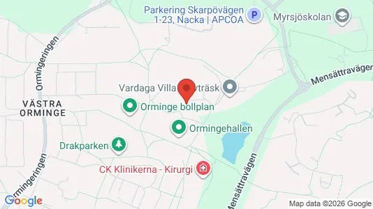 Apartments for rent i Nacka - kort over placeringen