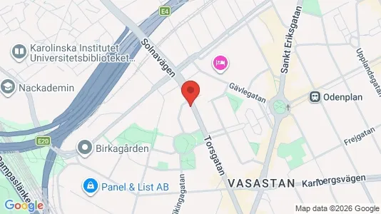 Apartments for rent i Vasastan - kort over placeringen