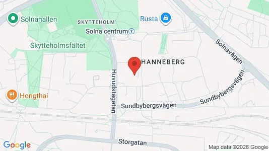 Apartments for rent i Solna - kort over placeringen