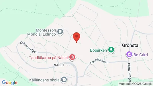 Apartments for rent i Lidingö - kort over placeringen