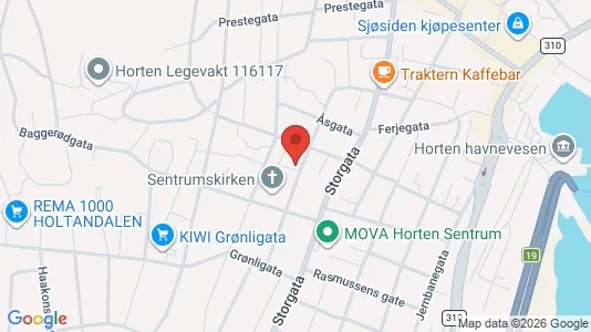 Apartments for rent i Horten - kort over placeringen