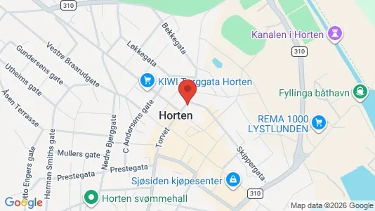 Apartments for rent i Horten - kort over placeringen