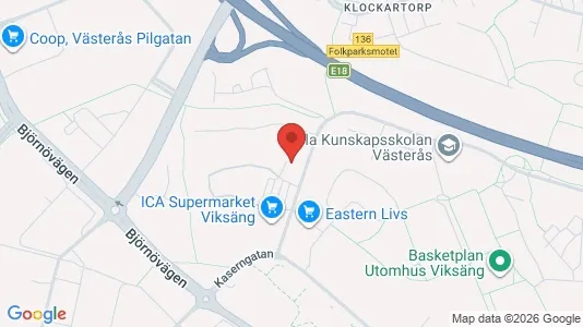 Apartments for rent i Västerås - kort over placeringen