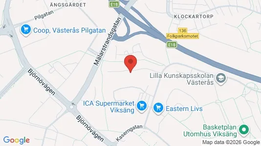 Apartments for rent i Västerås - kort over placeringen